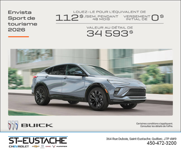 Procurez-vous la Buick Envista 2026