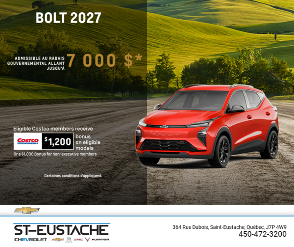 Procurez-vous le Chevrolet Bolt 2027