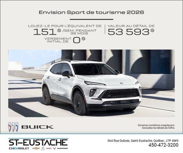 Procurez-vous la Buick Envision 2026