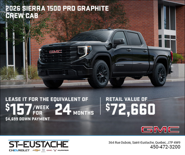 The 2026 GMC Sierra 1500 Pro Graphite Crew Cab