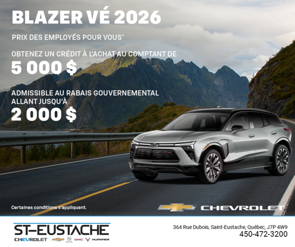 Procurez-vous le Chevrolet Blazer VÉ 2026