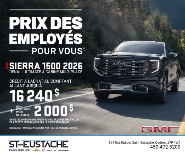 Le GMC Sierra 1500 Denali Ultimate 2026