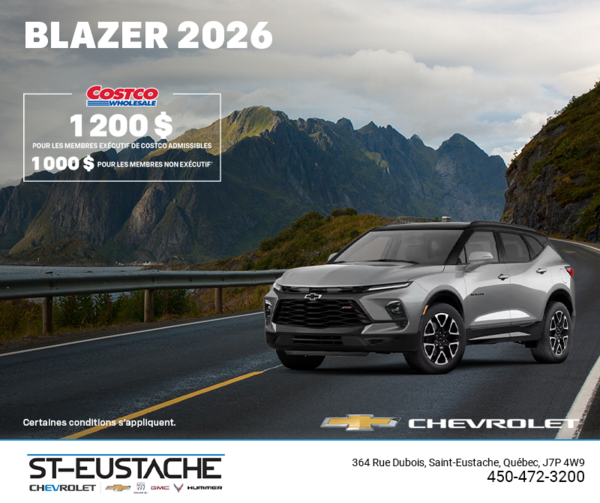 Procurez-vous le Chevrolet Blazer 2026