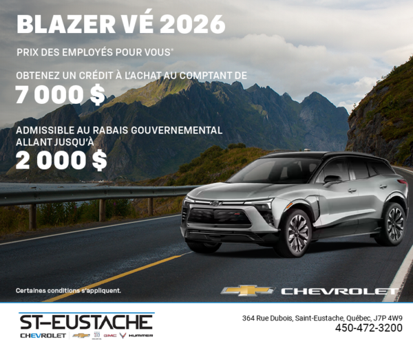 Procurez-vous le Chevrolet Blazer VÉ 2026
