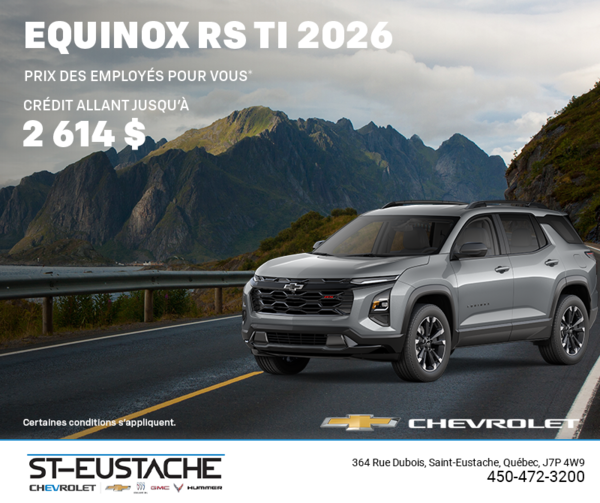 Procurez-vous le Chevrolet Equinox RS 2026