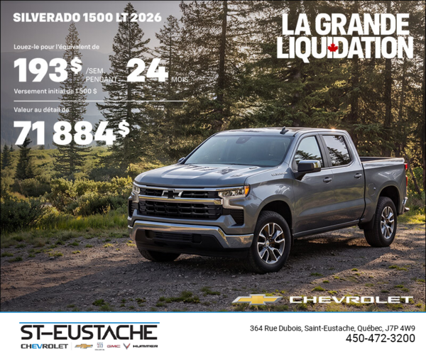 Le Chevrolet Silverado 1500 LT 2026