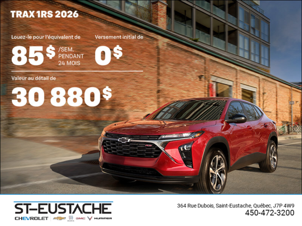 Le Chevrolet Trax 1RS 2026