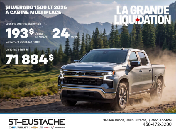 Le Chevrolet Silverado 1500 LT 2026