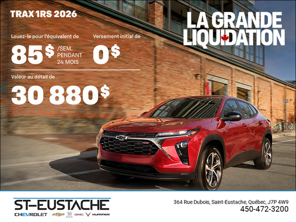 Le Chevrolet Trax 1RS 2026