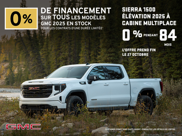 Le GMC Sierra 1500 Elevation 2025 à cabine multiplace