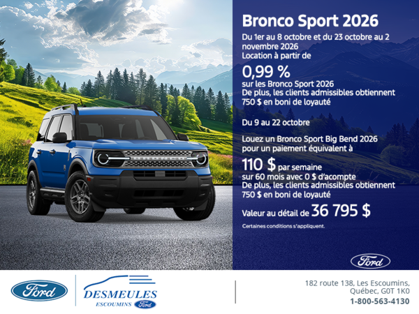 Ford Bronco Sport  2026