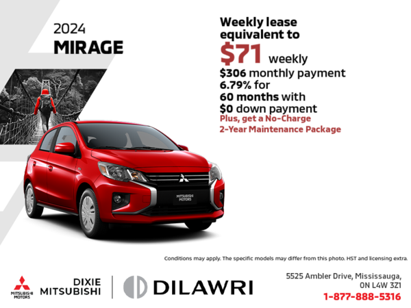 Get the 2024 Mitsubishi Mirage