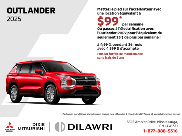 Get the 2025 Mitsubishi Outlander