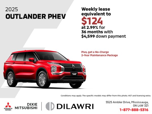 Get the 2025 Mitsubishi Outlander PHEV