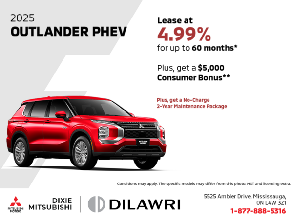 Get the 2025 Mitsubishi Outlander PHEV