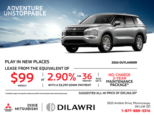 Get the 2026 Mitsubishi Outlander