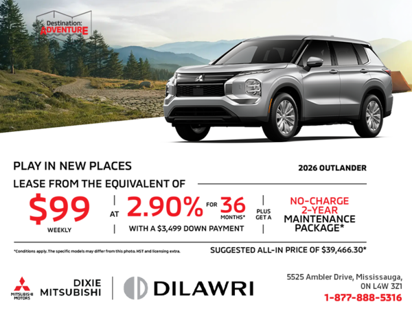 Get the 2026 Mitsubishi Outlander