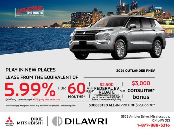 Get the 2026 Mitsubishi Outlander PHEV