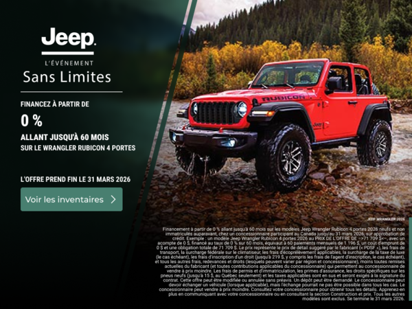 L'événement mensuel de Jeep