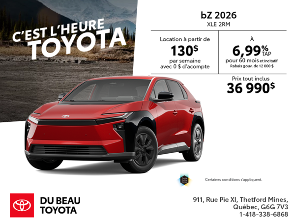 Toyota bZ 2026