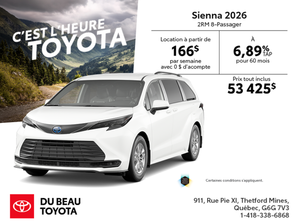 Toyota Sienna Hybrid 2026