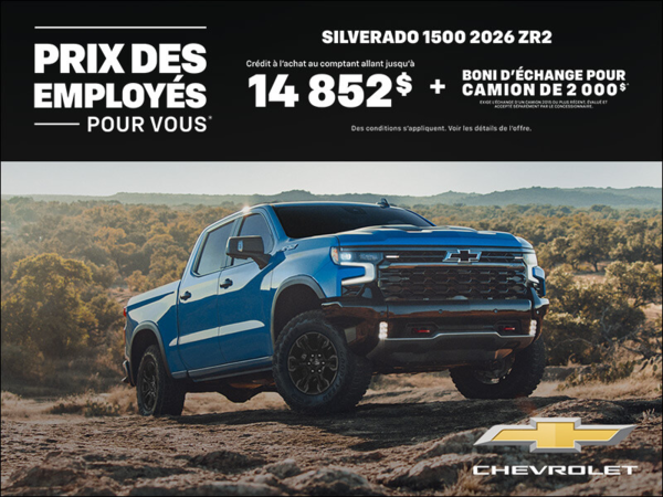 Le Chevrolet Silverado 1500 ZR2 2026
