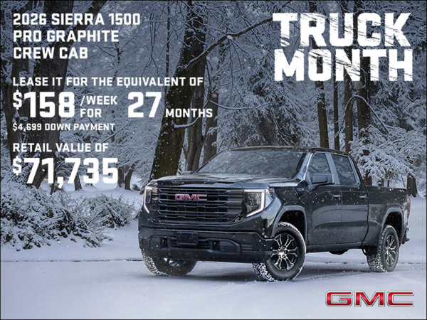 The 2026 GMC Sierra 1500 Pro Graphite Crew Cab