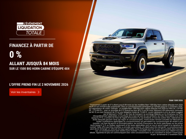 Procurez-vous le RAM 2500 2026