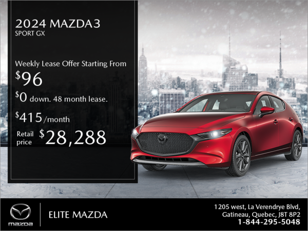 Get the 2024 Mazda3 Sport!