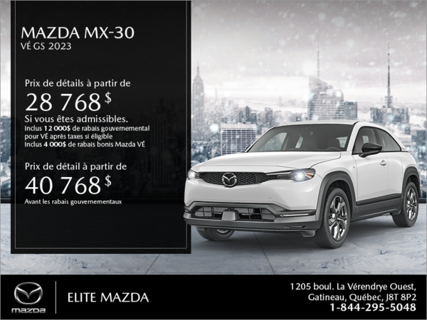 Procurez-vous le Mazda MX-30 2023!
