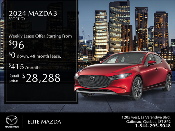 Get the 2024 Mazda3 Sport!