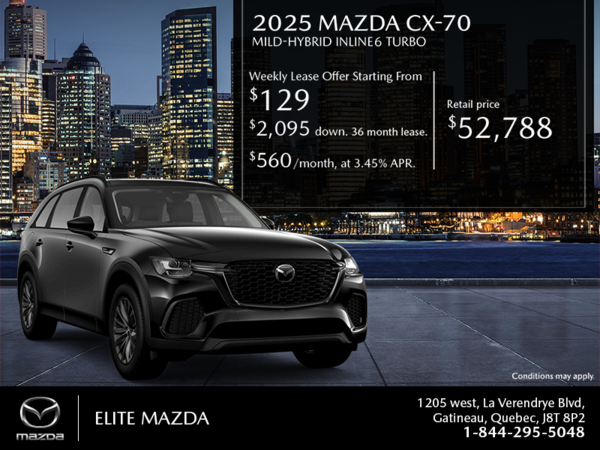 Get the 2025 Mazda CX-70 MHEV