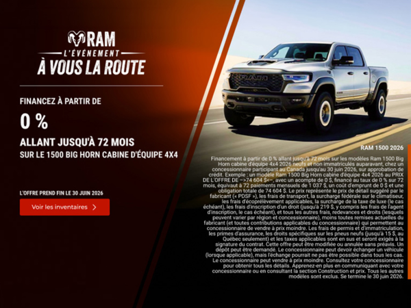 Procurez-vous le RAM 1500 2026