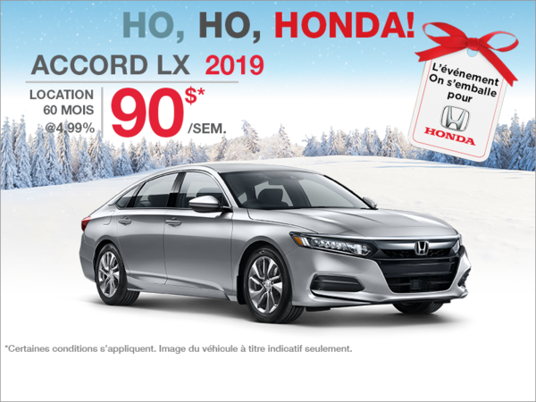 Louez la Honda Accord Berline 2019!