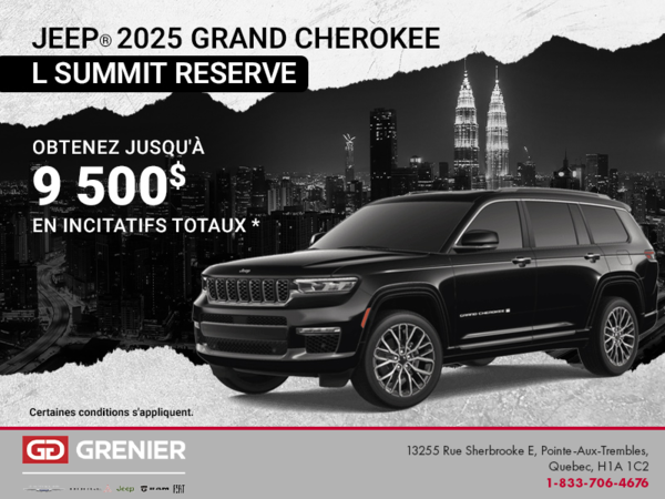 Conduisez un Jeep Grand Cherokee L 2025!