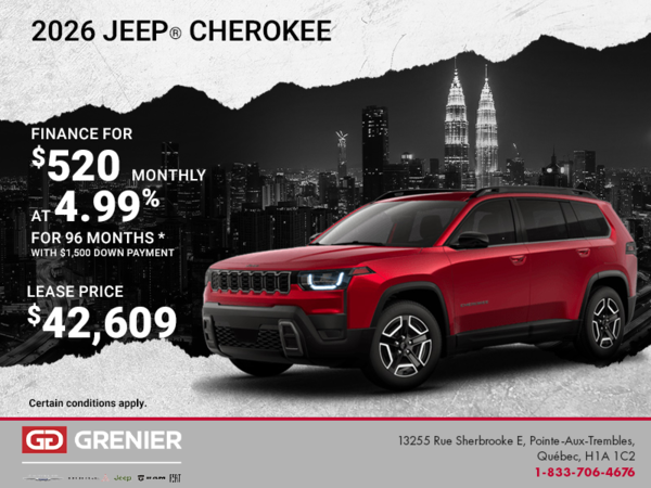 Get the 2026 Jeep Cherokee !