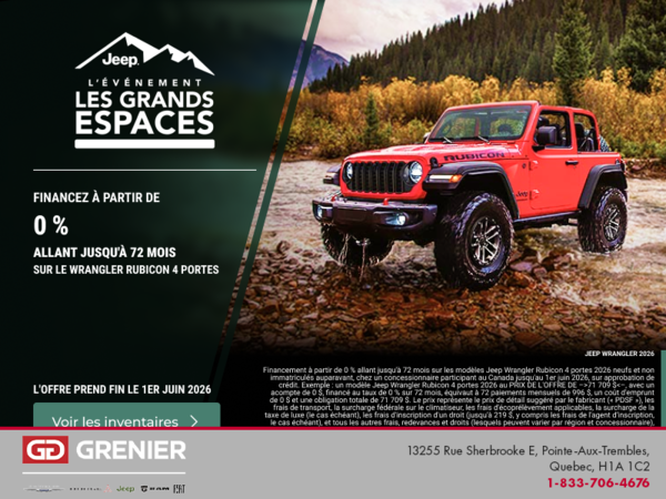 Conduisez un Jeep Jeep Wrangler 2025!