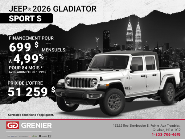 Conduisez un Jeep Gladiator 2026!