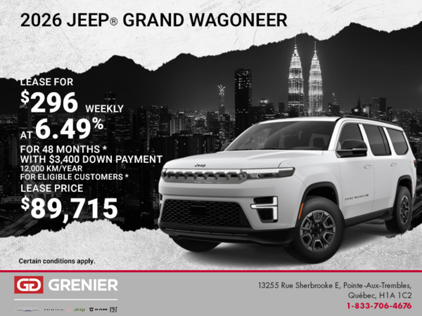 Get the 2026 Jeep Grand Wagoneer!