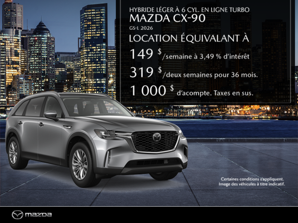 Procurez-vous le Mazda Cx-90 Hybride Léger 2026