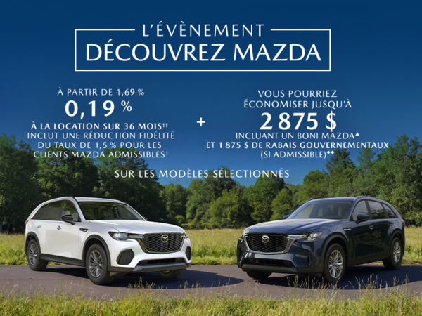 L'événement découvrez Mazda