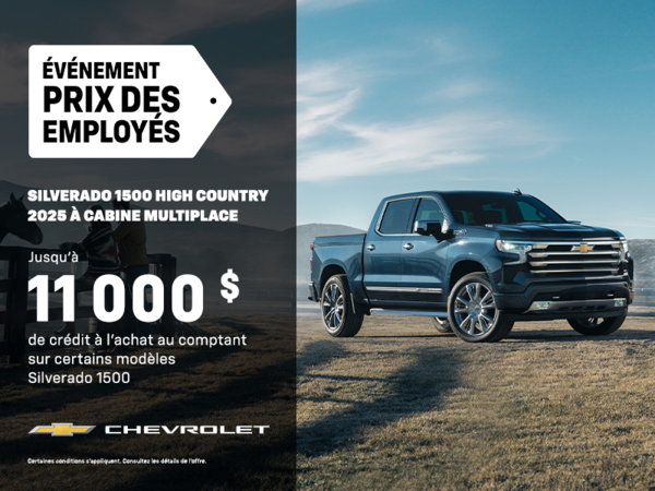 Procurez-vous le Chevrolet Silverado 1500 Custom 2025 à cabine multiplace