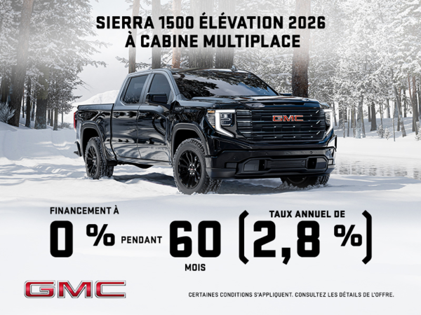 Le GMC Sierra 1500 2026 Elevation à Cabine Multiplace