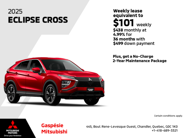 Get the 2025 Mitsubishi Eclipse Cross