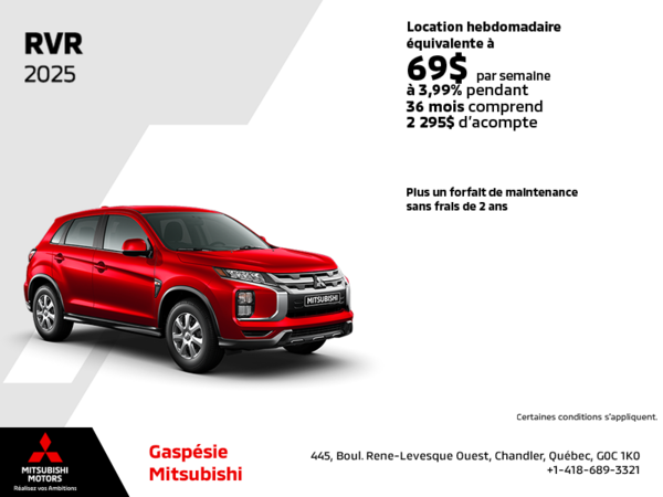 Procurez-vous le Mitsubishi Rvr 2025