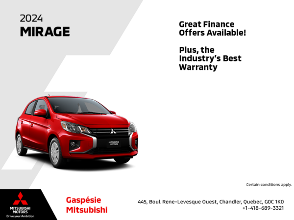 Get the 2024 Mitsubishi Mirage