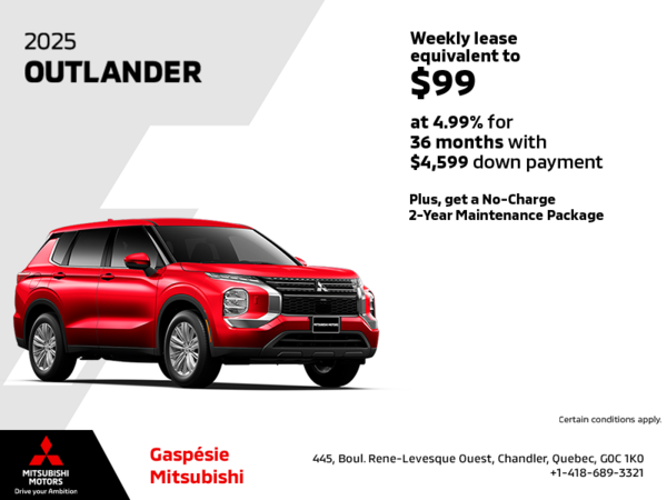 Get the 2025 Mitsubishi Outlander