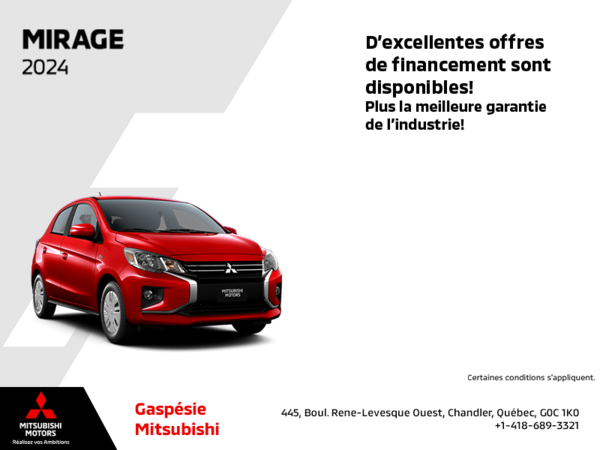 Procurez-vous le Mitsubishi Mirage 2024