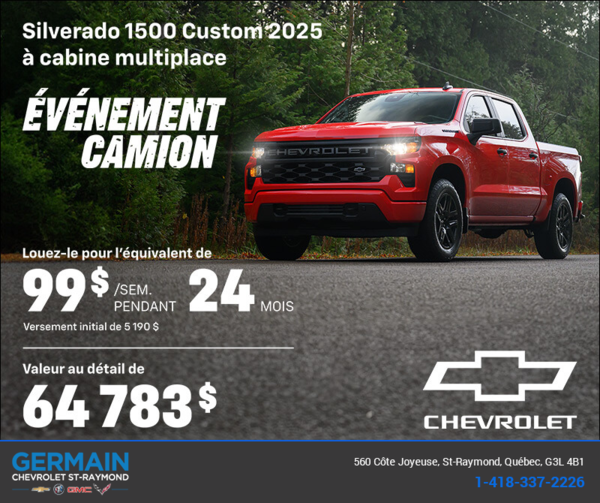 Procurez-vous le Chevrolet Silverado 1500 2025