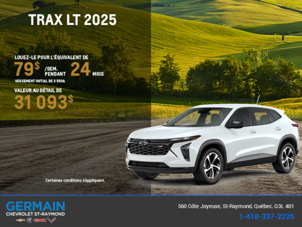 Procurez-vous le Chevrolet Trax 2025